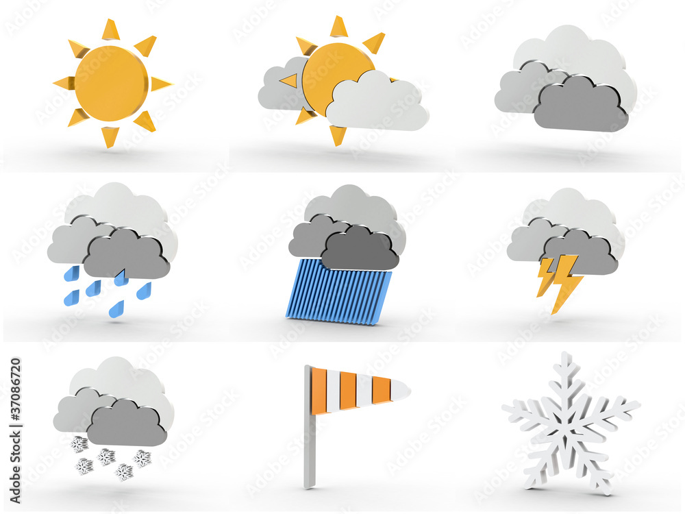 Fototapeta premium 3d Iconset Wetter