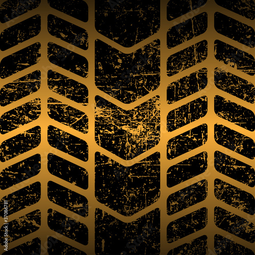 Dirty tire track