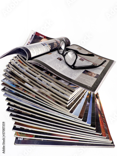 Stacked Magazines photo