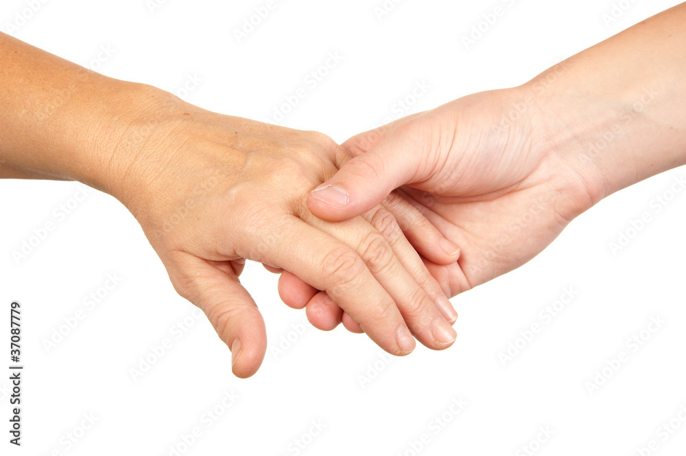 Man and woman hands Man and woman hands