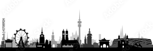 Münchner Skyline detailiert