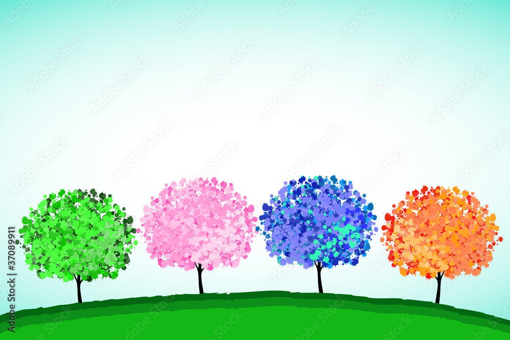 Colorful trees