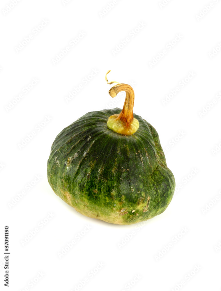 Green pumpkin isolated on white background Green pumpkin isolated on white background
