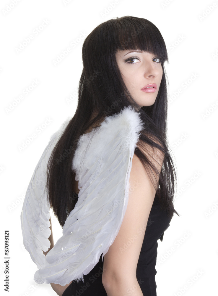 Beautiful woman with angel wings Beautiful woman with angel wings