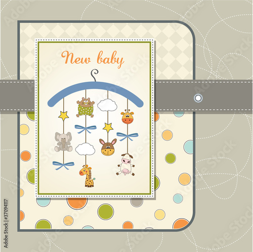 delicate baby boy shower card