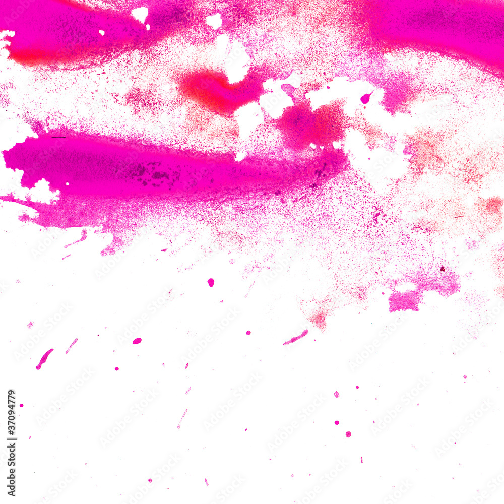 Obraz premium abstract emo pink watercolor blot texture patch of isolated on w