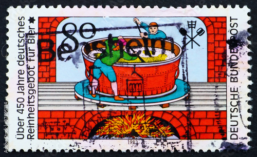 Postage stamp Germany 1983 Brewers, Engraving