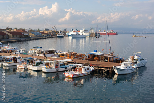 moorage in the port of Famagusta