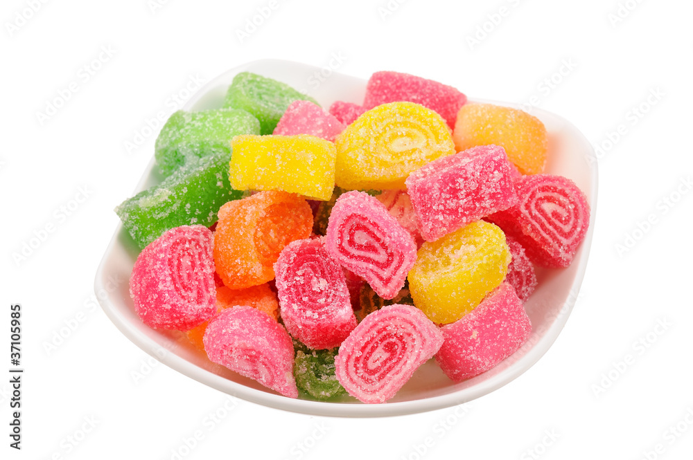 set of candied fruit jelly set of candied fruit jelly