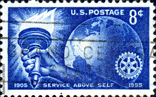 Rotary International Service Above Self 1905 US Postage. photo