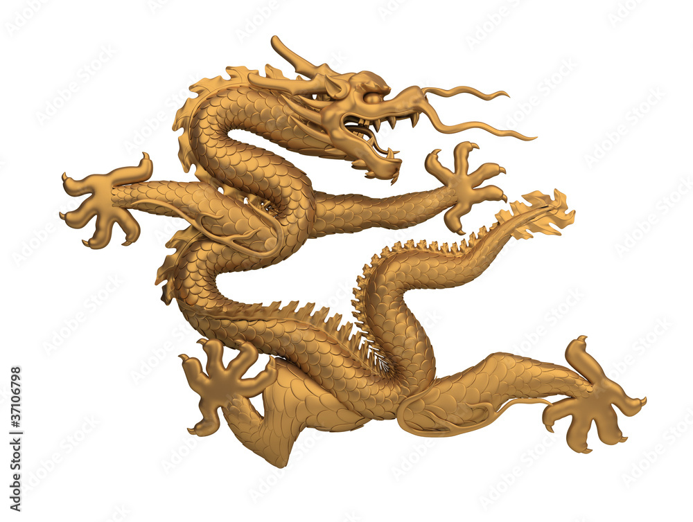 Fototapeta premium brązowy smok