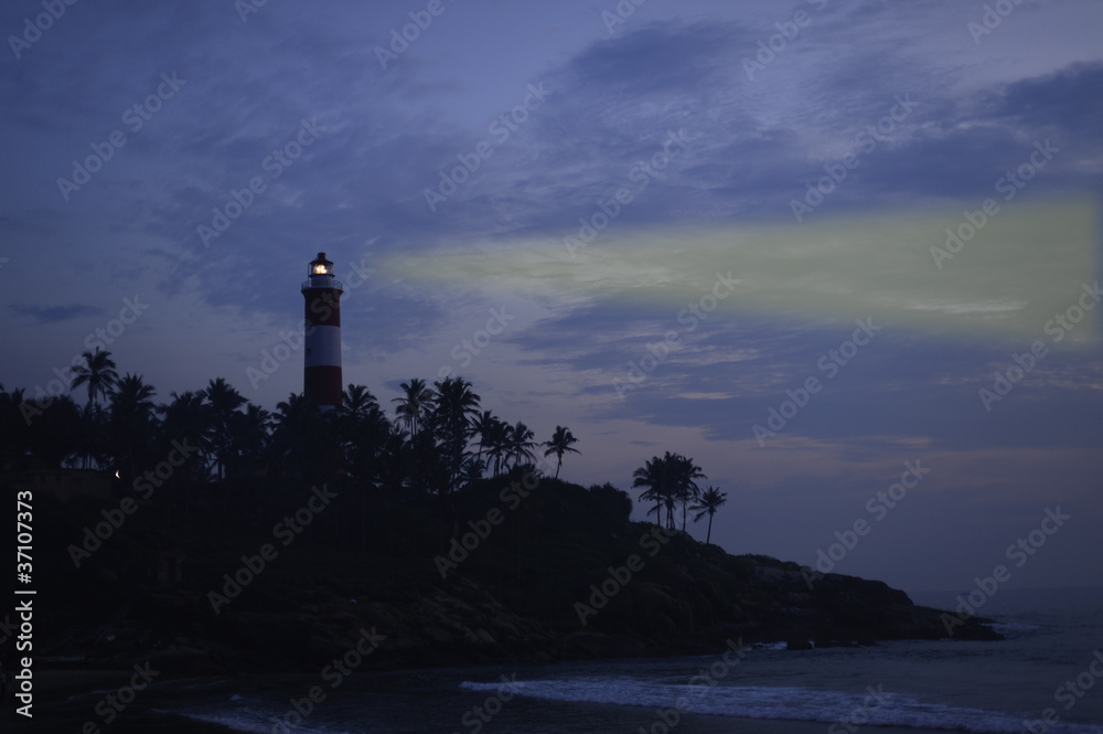 Lighthouse in the night