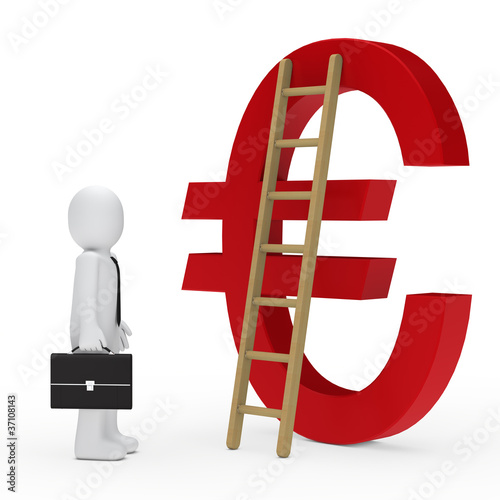 business man euro red
