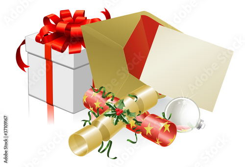 Christmas letter or invite scene