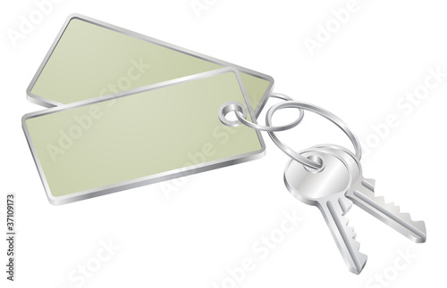 Two keys with blank tag for text