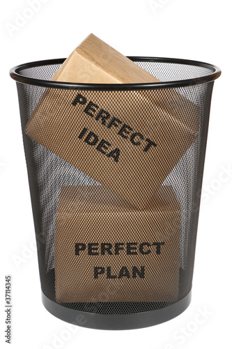 perfect idea and a perfect plan in the wastebox