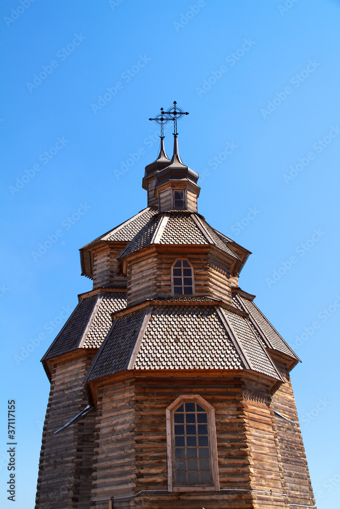 woode church on island Hortitsa