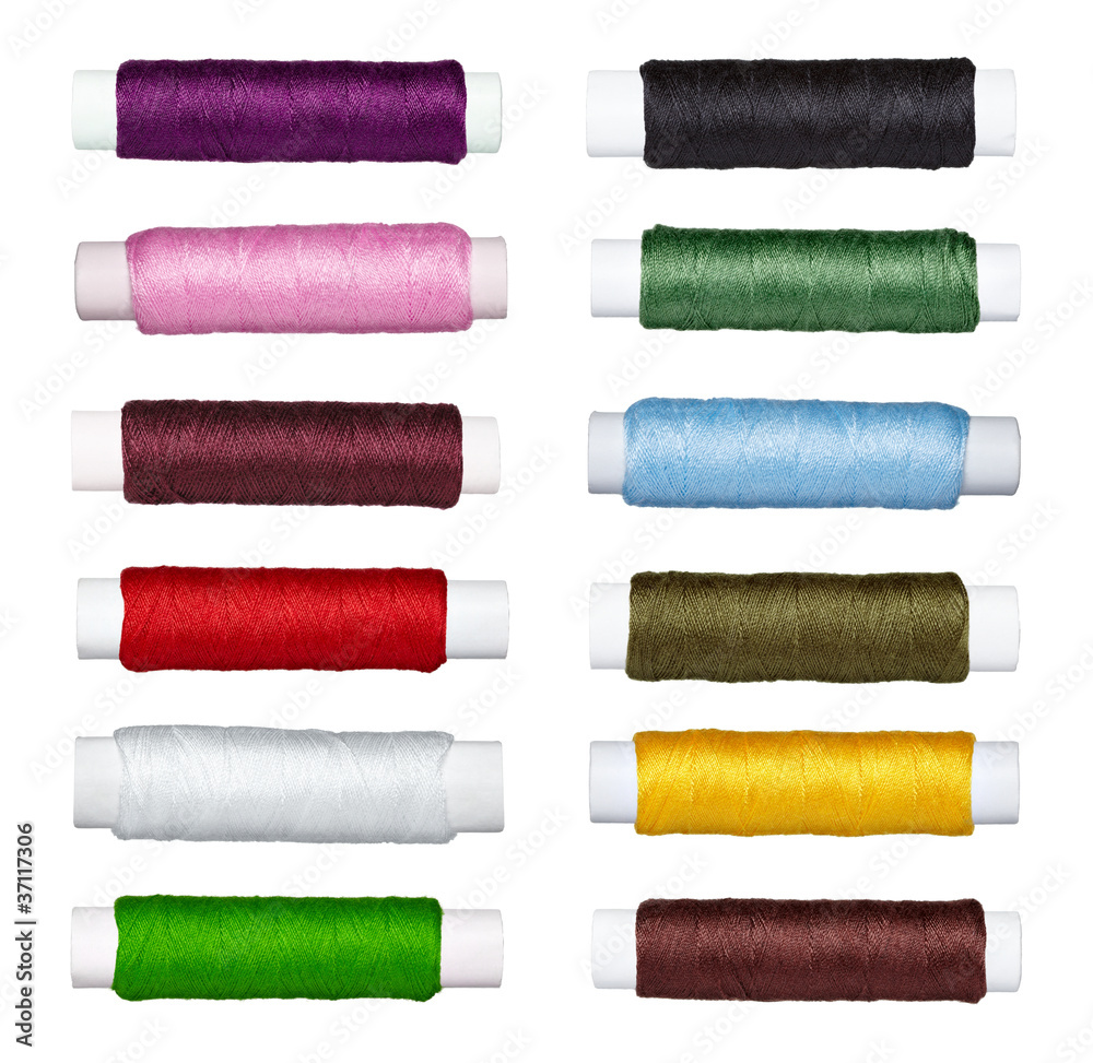 collection of various sewing threads collection of various sewing threads