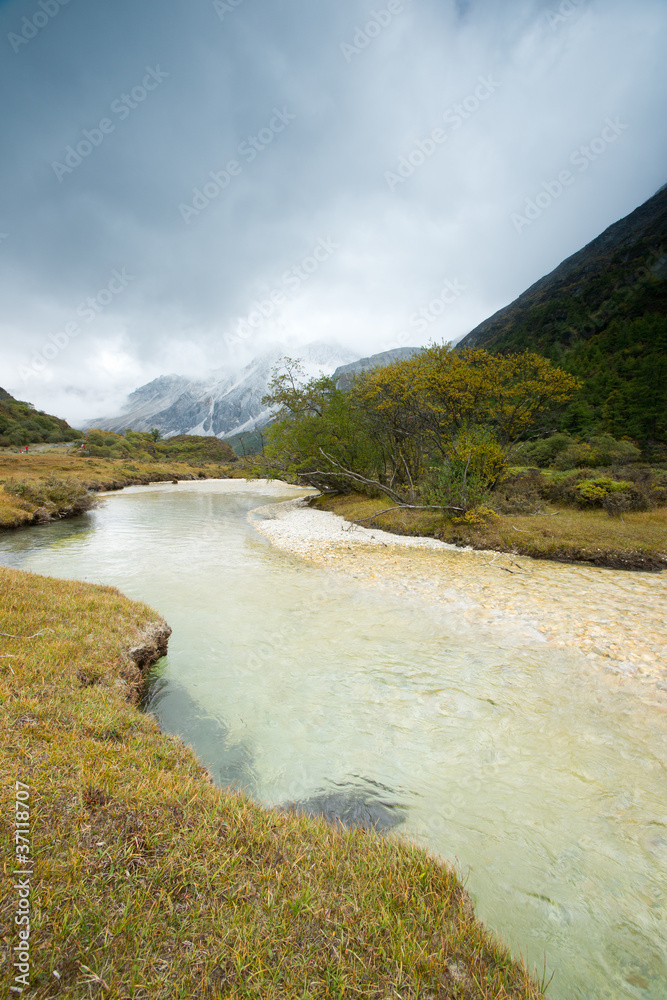 Plateau river  in sichuan of china
