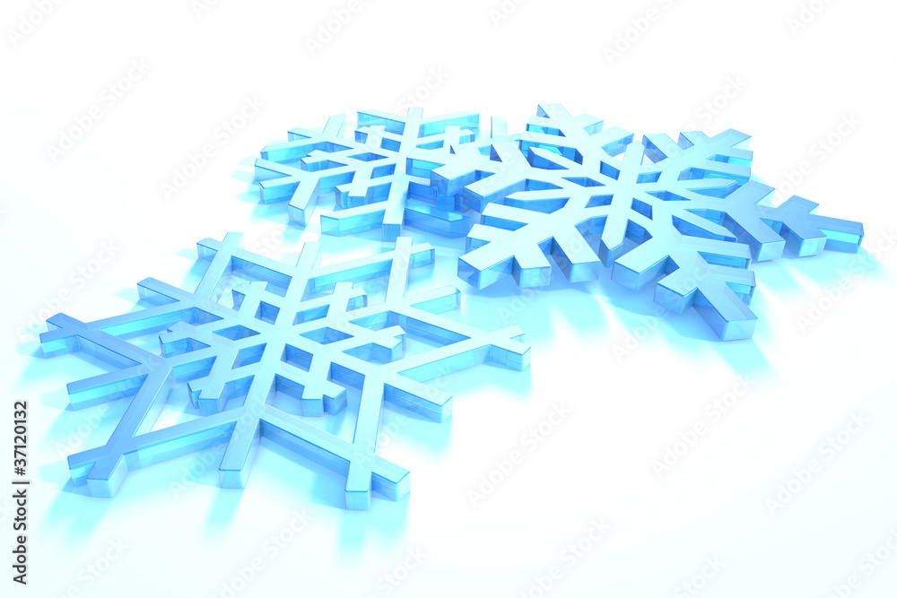 3D cristal snowflakes