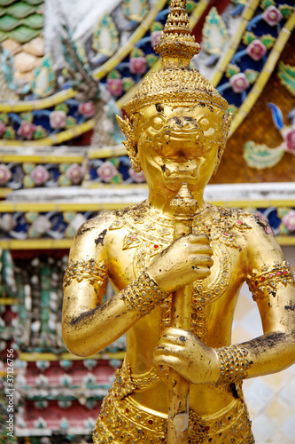 Detail of Grand Palace in Bangkok  Thailand