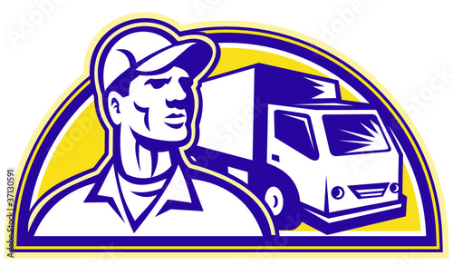 Removal Man Delivery Guy with Moving Van