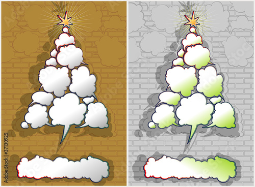 Two banners by Christmas and new year.