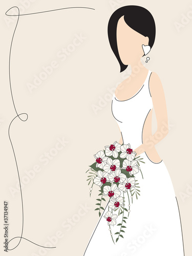 Vintage wedding invitation