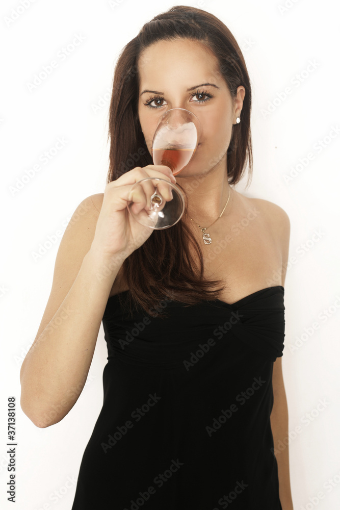 Frau trinkt Sekt Frau trinkt Sekt