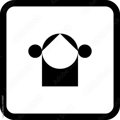 Toiletten Schild Damen