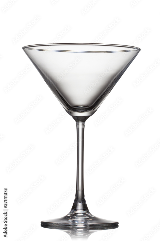 empty martini glass isolated on white empty martini glass isolated on white