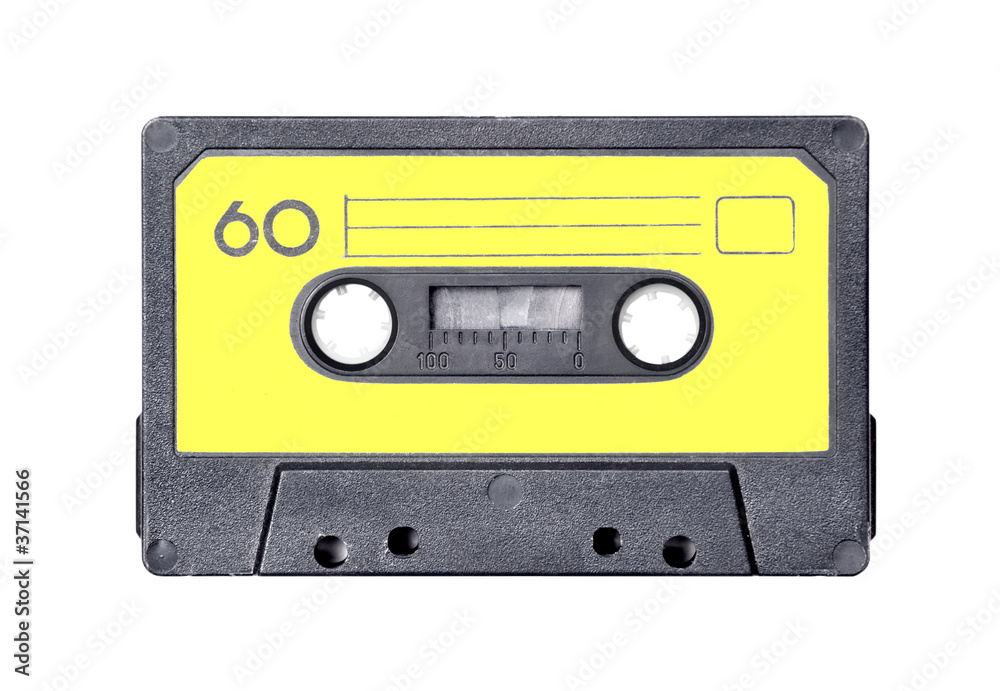 audio cassette isolated on white