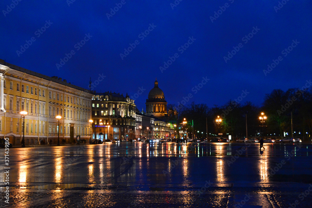 View of St.Petersburg at night