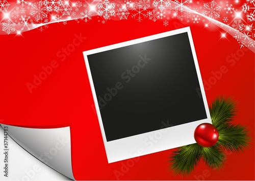 Cartolina Natale con polaroid