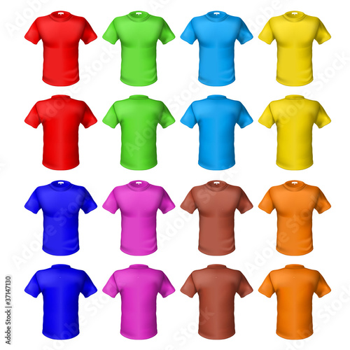 Bright colored shirts