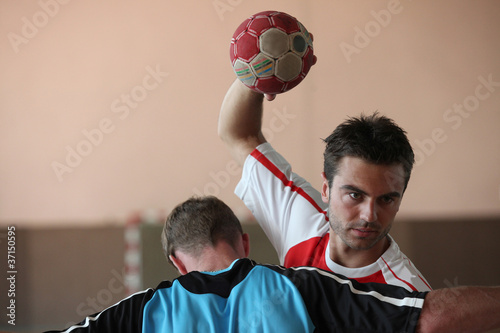 man playing handball