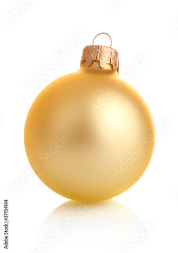 golden christmas decoration isolated on white background