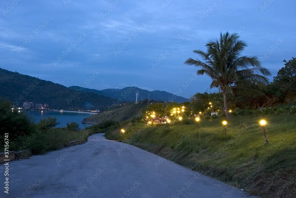 View of Promthep cape in the night