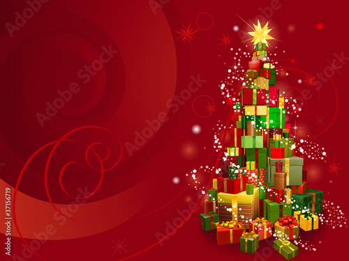Red Christmas background