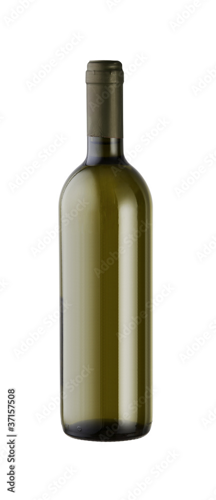 Wine bottle isolated against white background Wine bottle isolated against white background