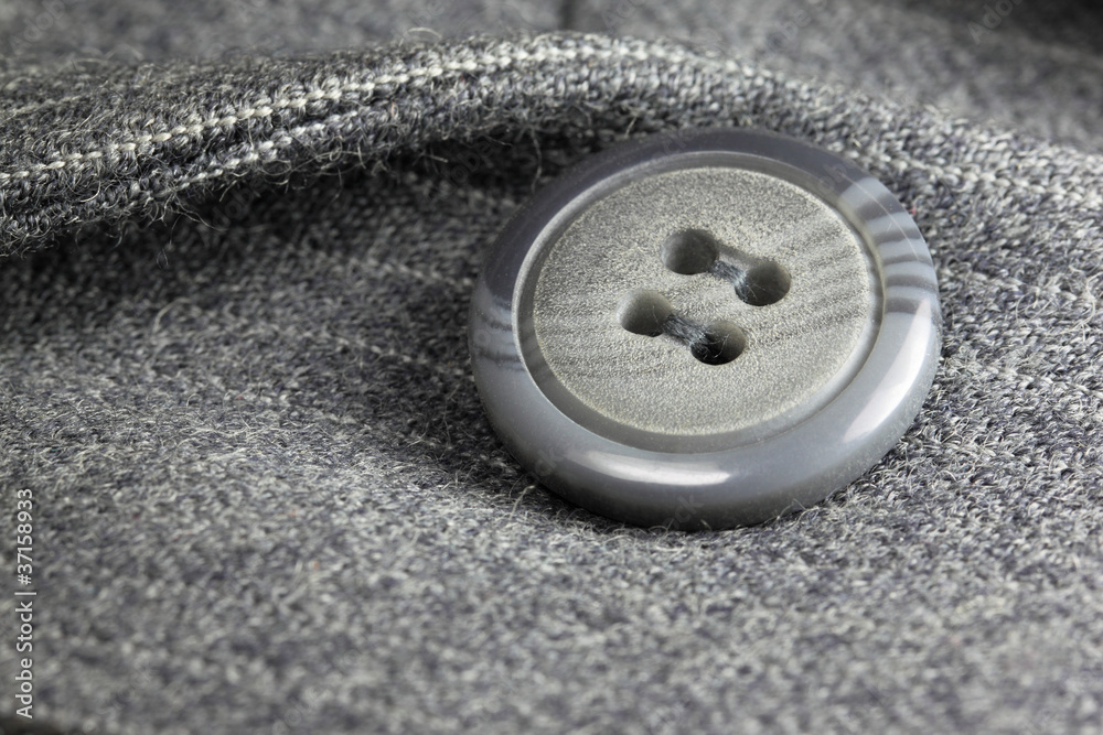 Button on a business suit Button on a business suit