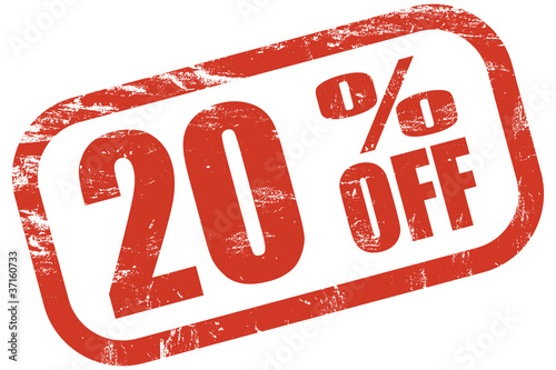 Grunge Stempel rot 20 PERCENT OFF