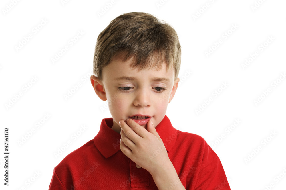 Child thinking portrait Child thinking portrait