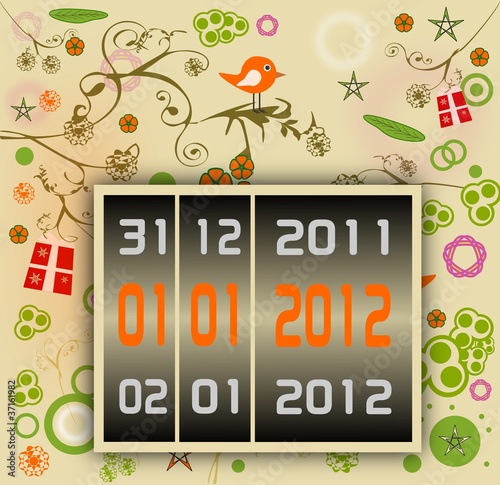 Hintergrund mit Counter - Neujahr