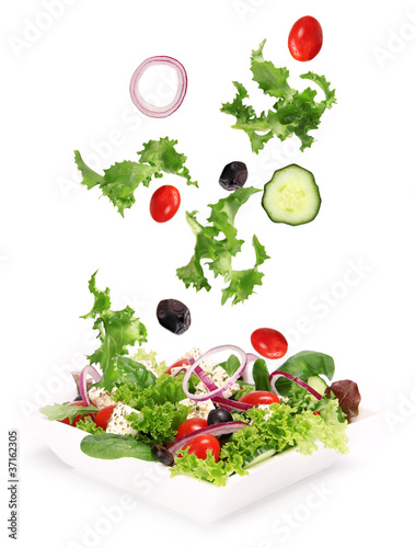 Fresh salad with vegetable ...