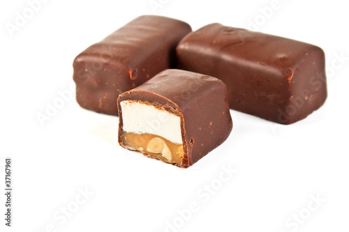 candies stuffed by a caramel and cream