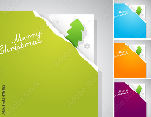 Set of 4 teared papers with place for your text.