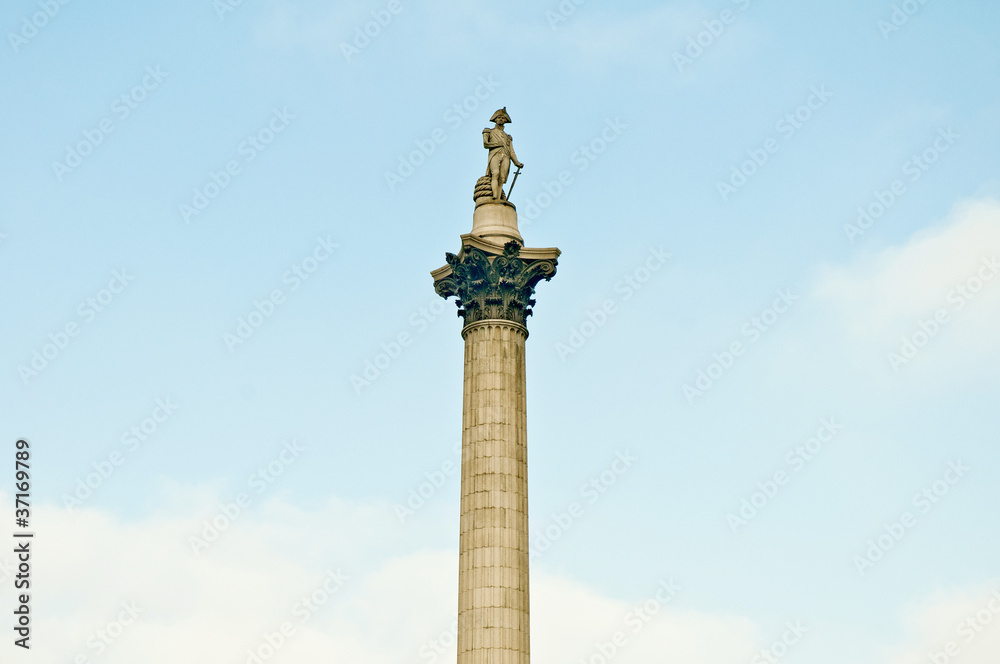 Nelsons Column at London, England