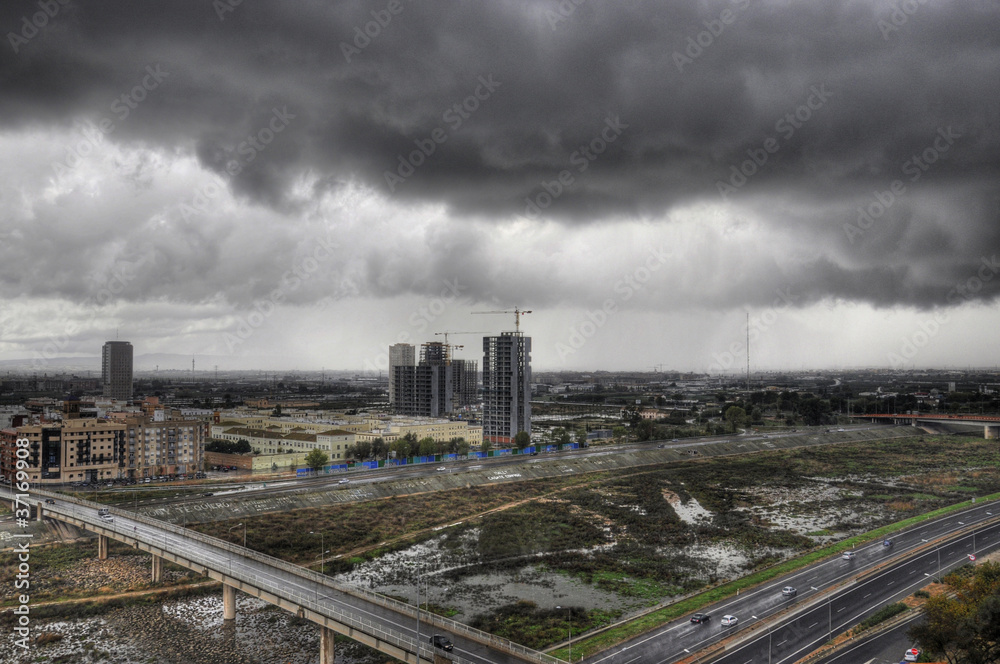 Tormenta en Valencia.España