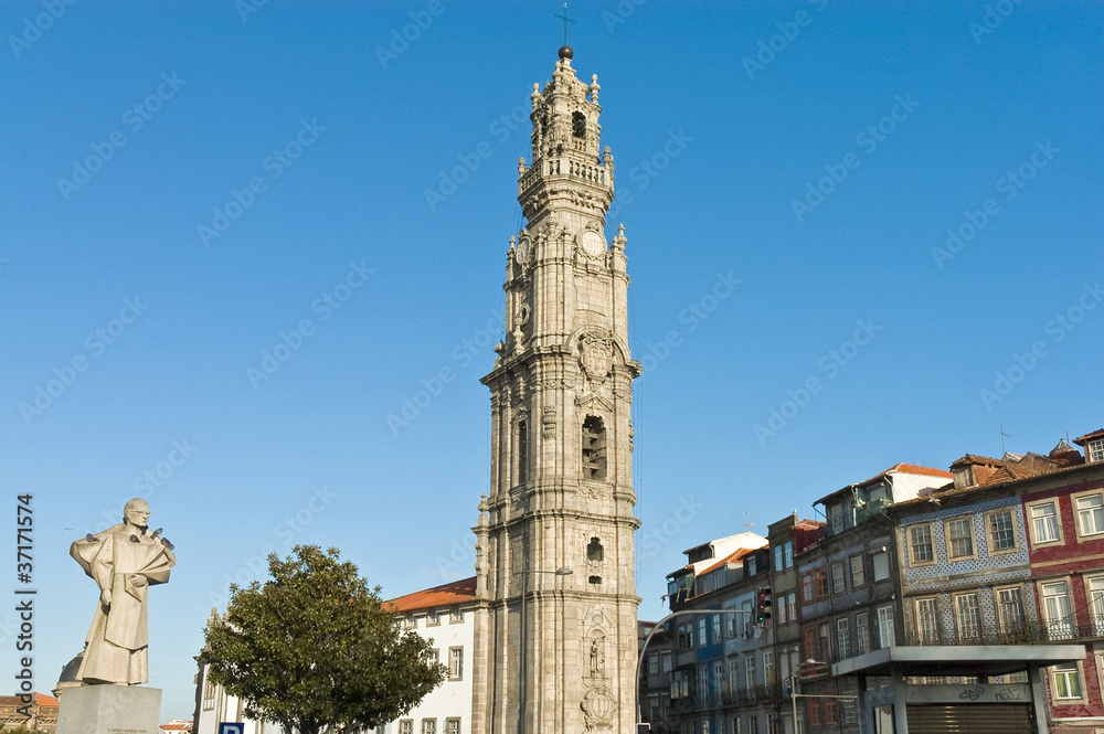 Clerigos tower at Porto, Portugal
